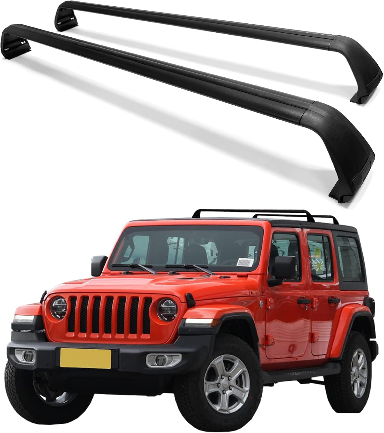 Barras Portaequipajes al Bota agua JEEP Wrangler SUNSIG B6 Negra 130 cm
