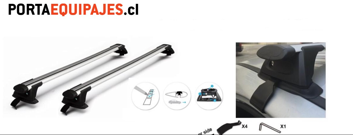 Barras Portaequipajes de Aluminio Universales 8155 Hilux Vigo