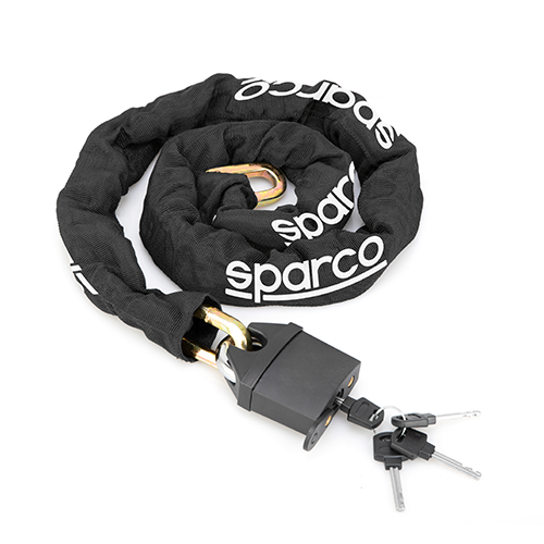 Cadena y candado De Seguridad Sparco Rueda Repuesto Negro SPT181BK